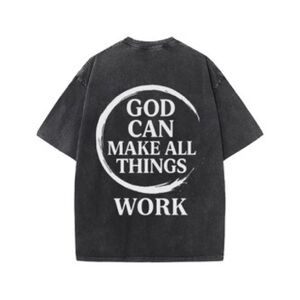 Black Graphic T-Shirt with Inspirational Quote